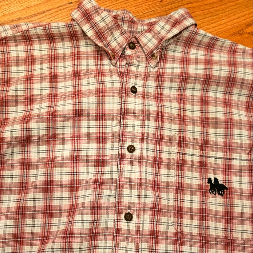 Bit and Bridle Longsleeve Button Down, Size XL
